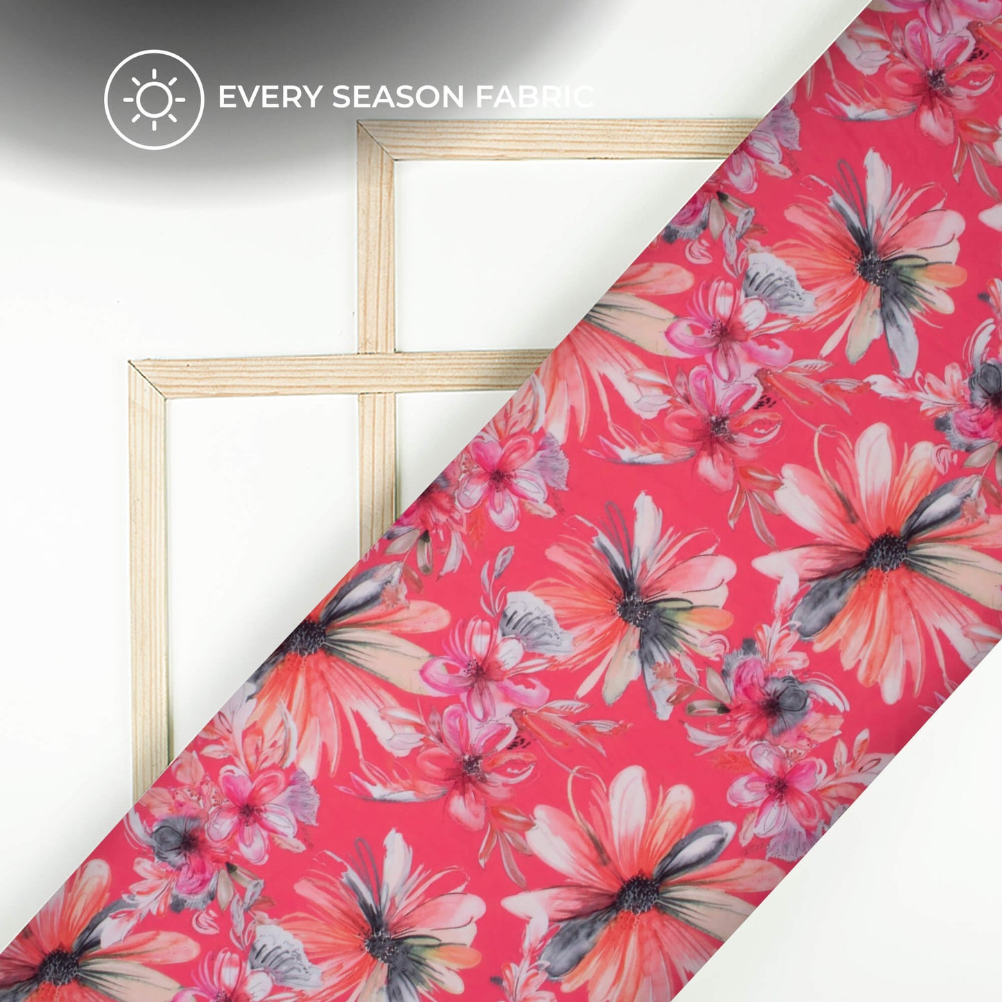 Lovely Floral Digital Print BSY Crepe Fabric