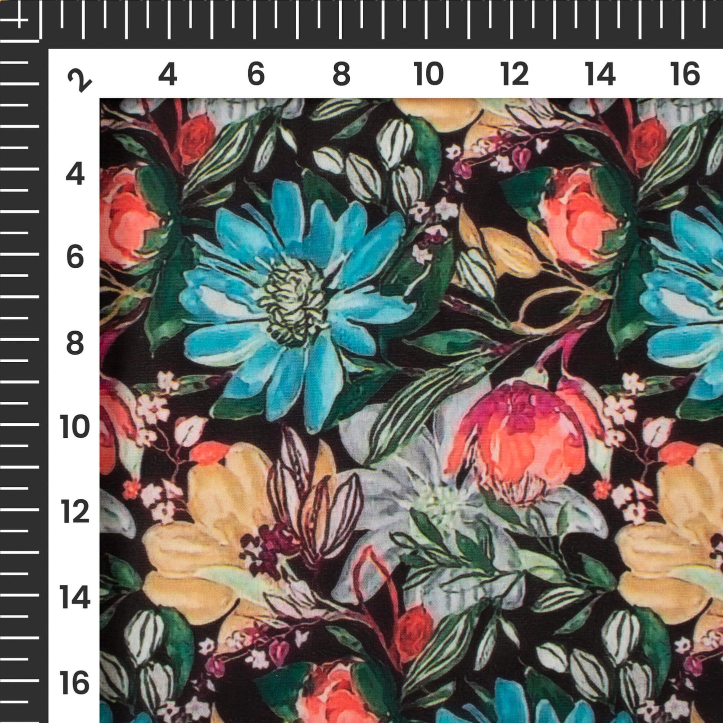 Sniffy Floral Digital Print BSY Crepe Fabric