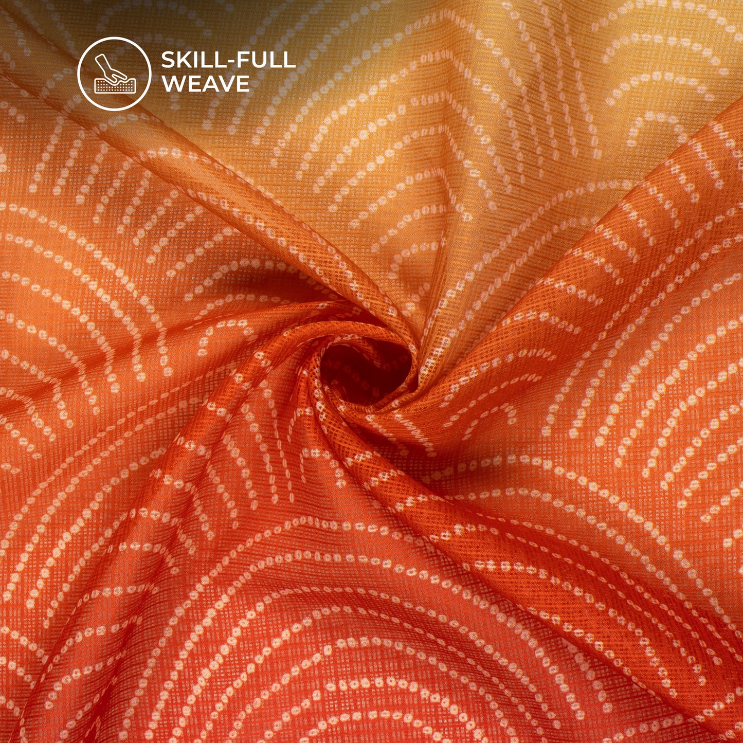 Bestselling Bandhanii Ombre Digital Print Kota Doria Fabric