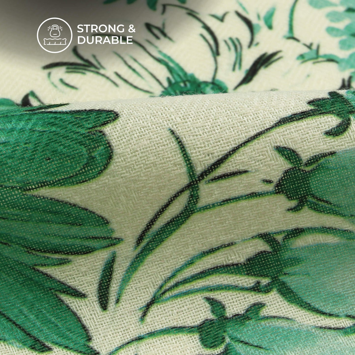 Pine Green Floral Digital Print Elegant Blend Pashmina Fabric
