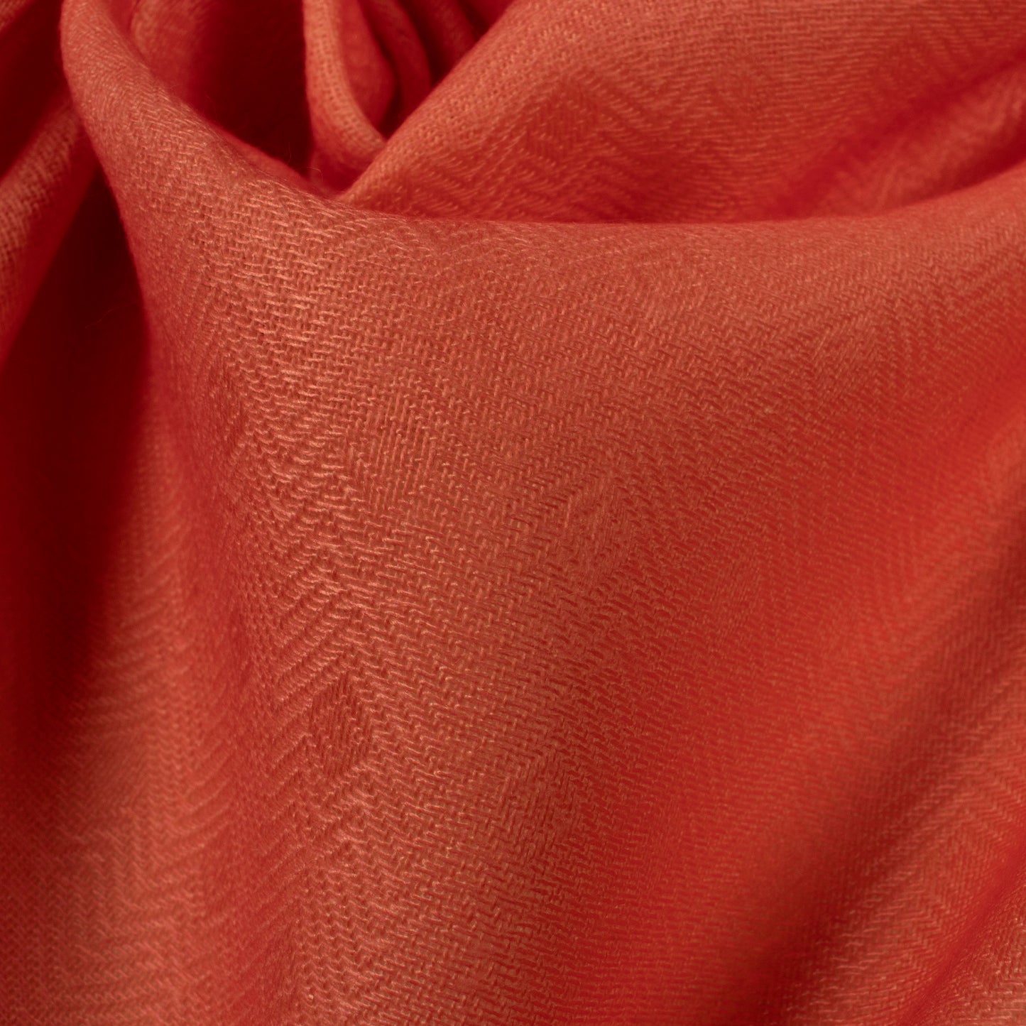 Vermillion Orange Ombre Digital Print Elegant Blend Pashmina Fabric