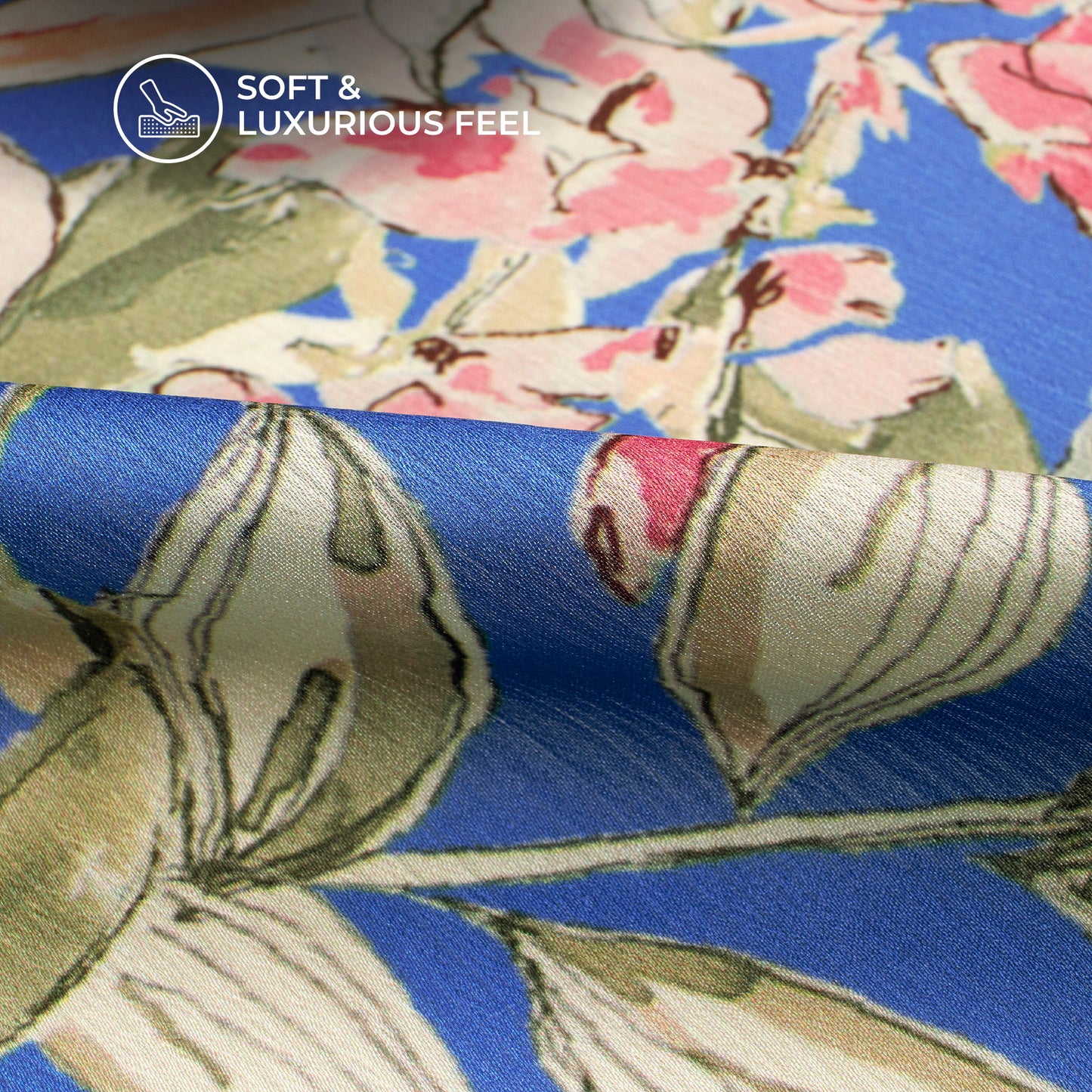 Bestselling Floral Digital Print Chiffon Satin Fabric