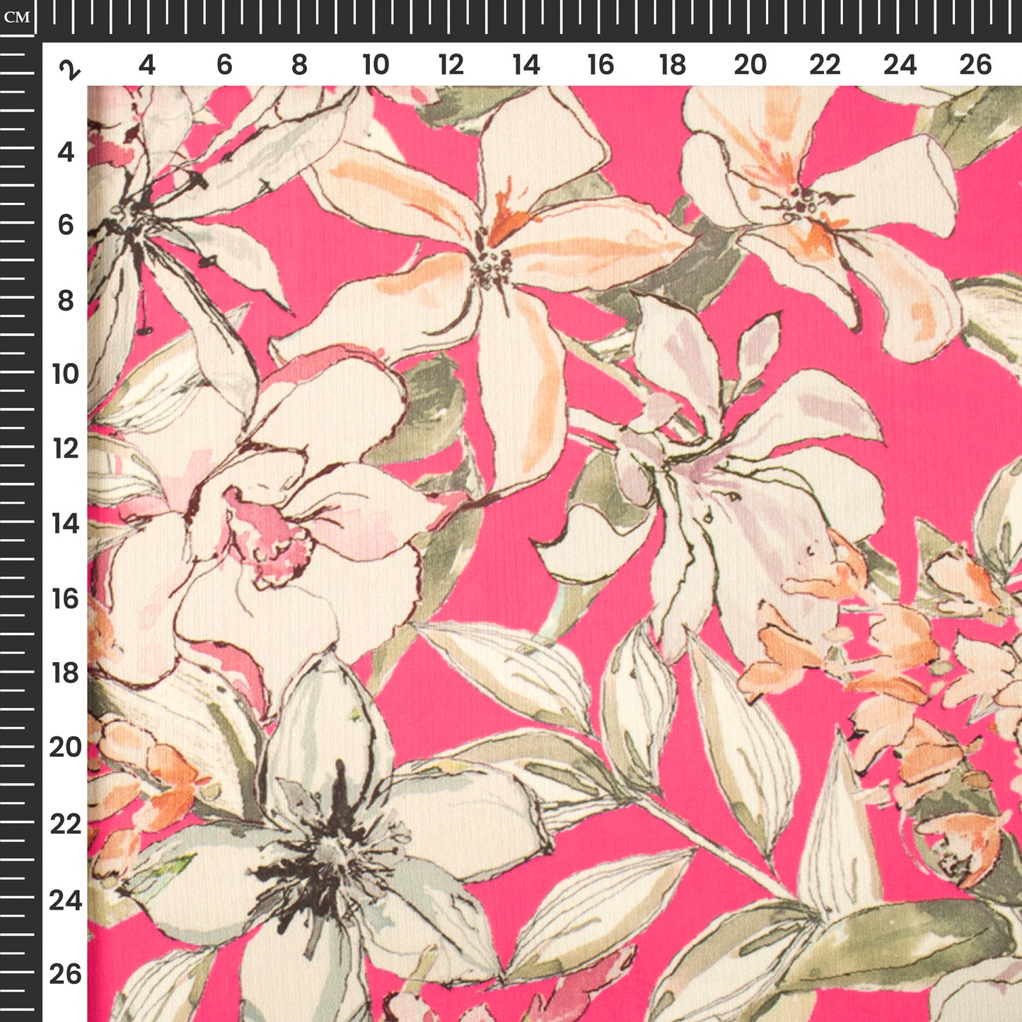 Bestselling Floral Digital Print Chiffon Satin Fabric