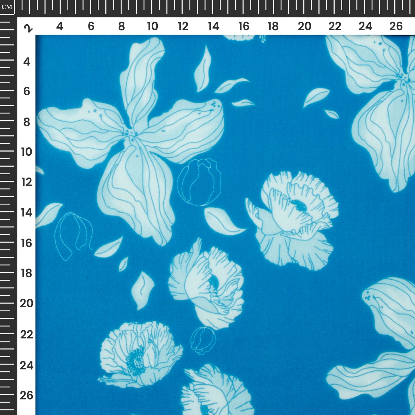 Vintage Floral Digital Print Georgette Fabric