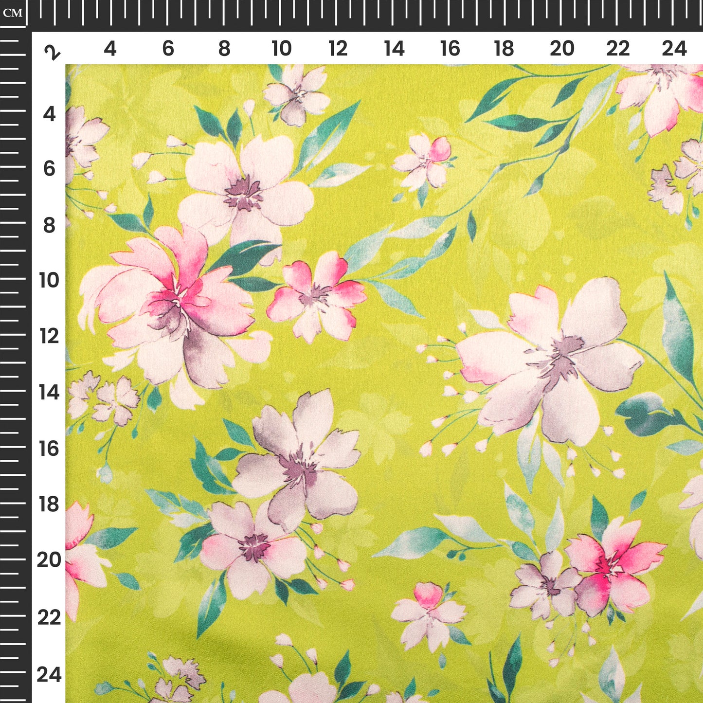 Exotic Floral Digital Print Japan Satin Fabric
