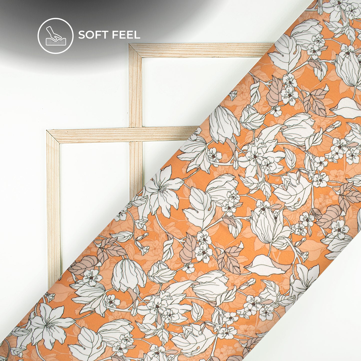 Premium Floral Digital Print Japan Satin Fabric