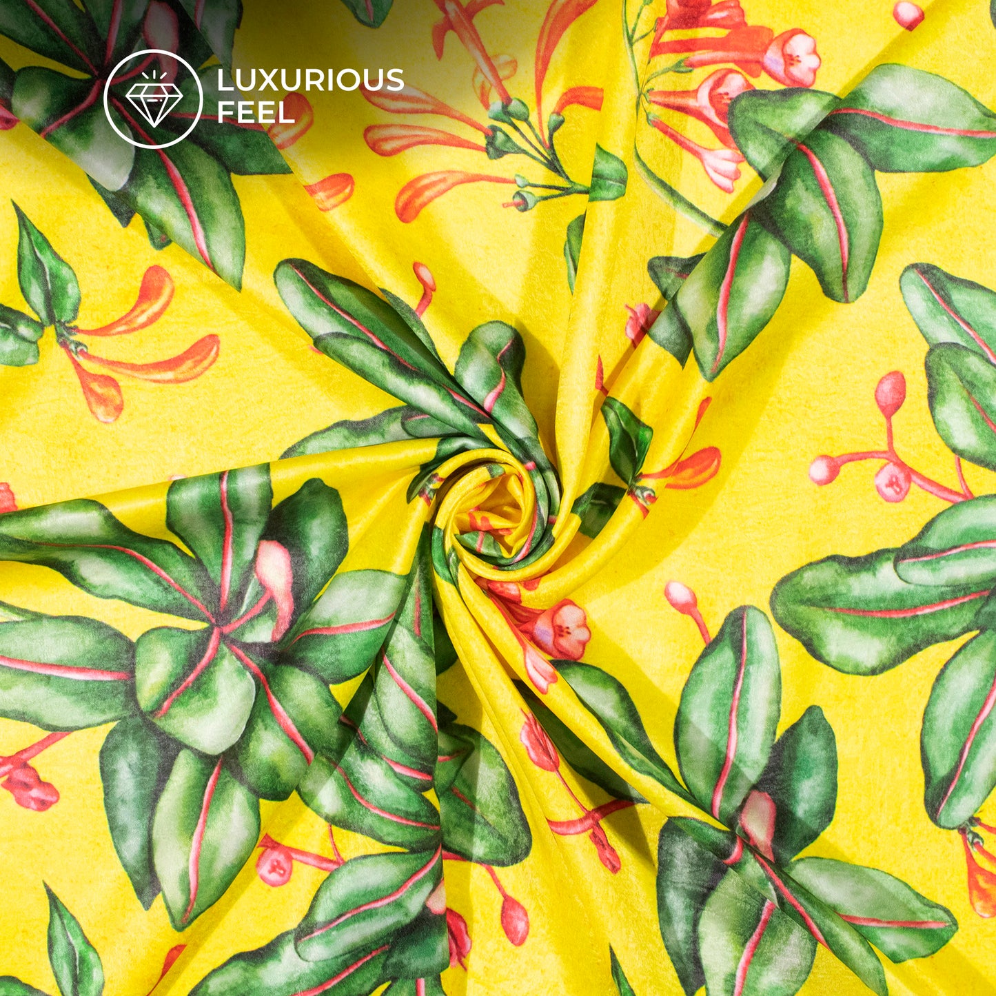 Recreate Luxury With Floral Digital Print Lush Satin Fabric