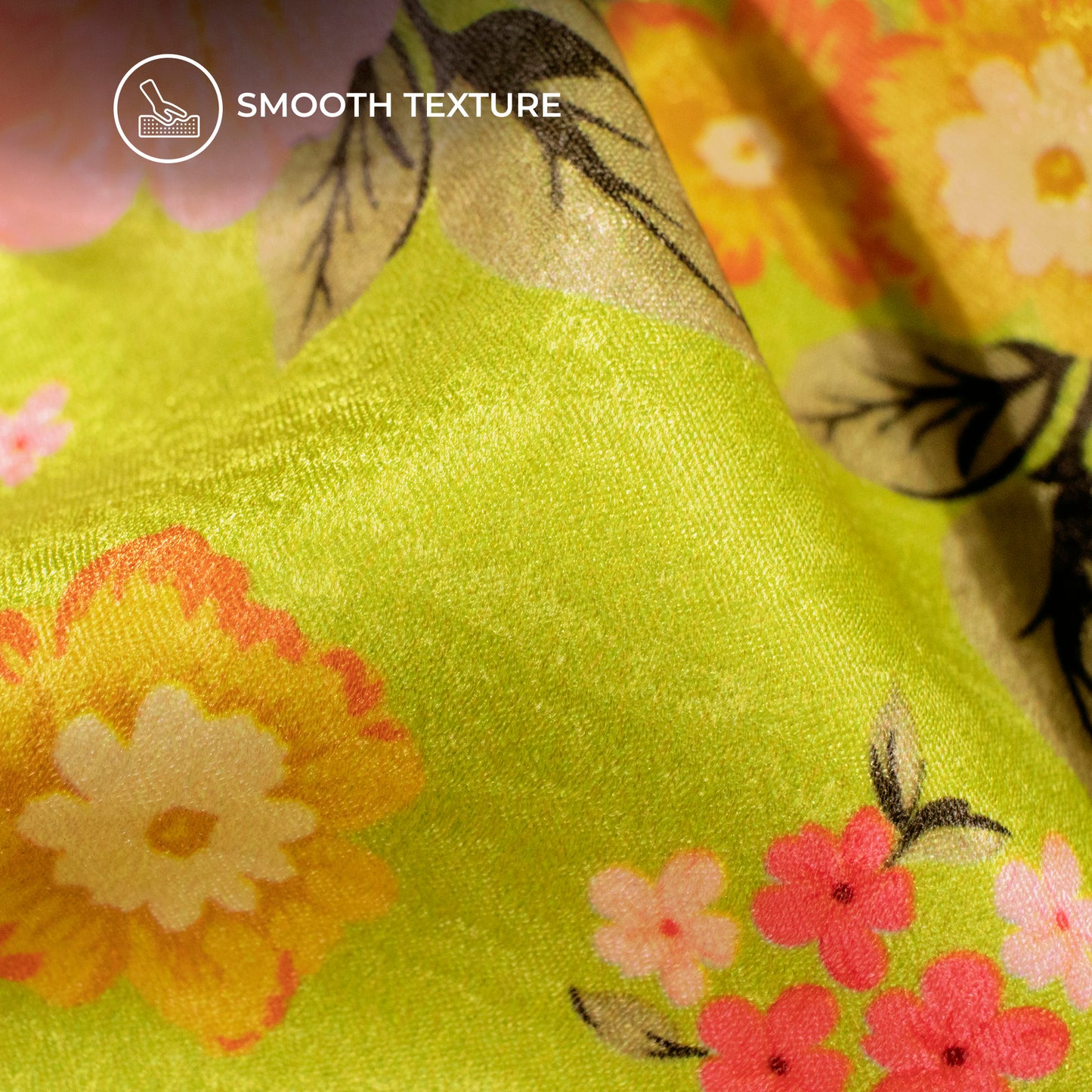 Revitalize Your Style With Floral Digital Print Lush Satin Fabric