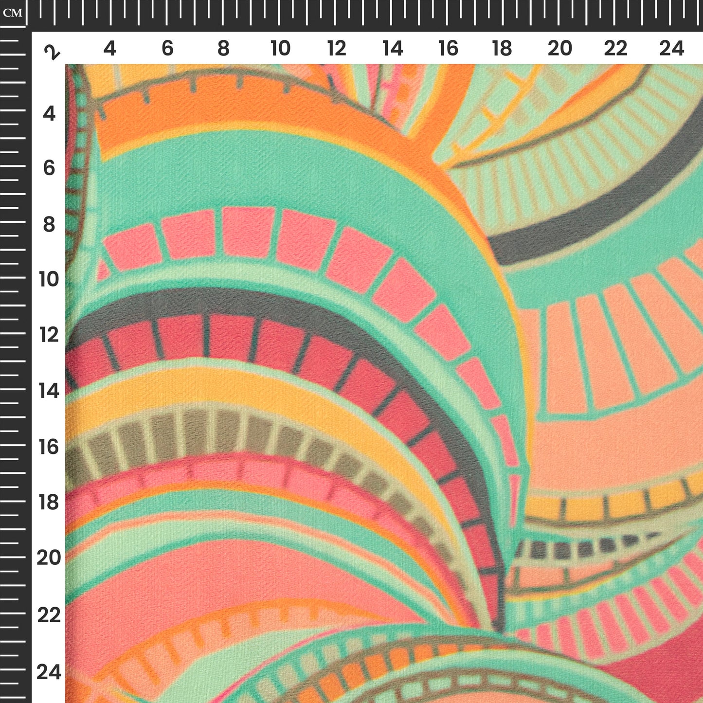 Geometric Digital Print Elegant Blend Pashmina Fabric