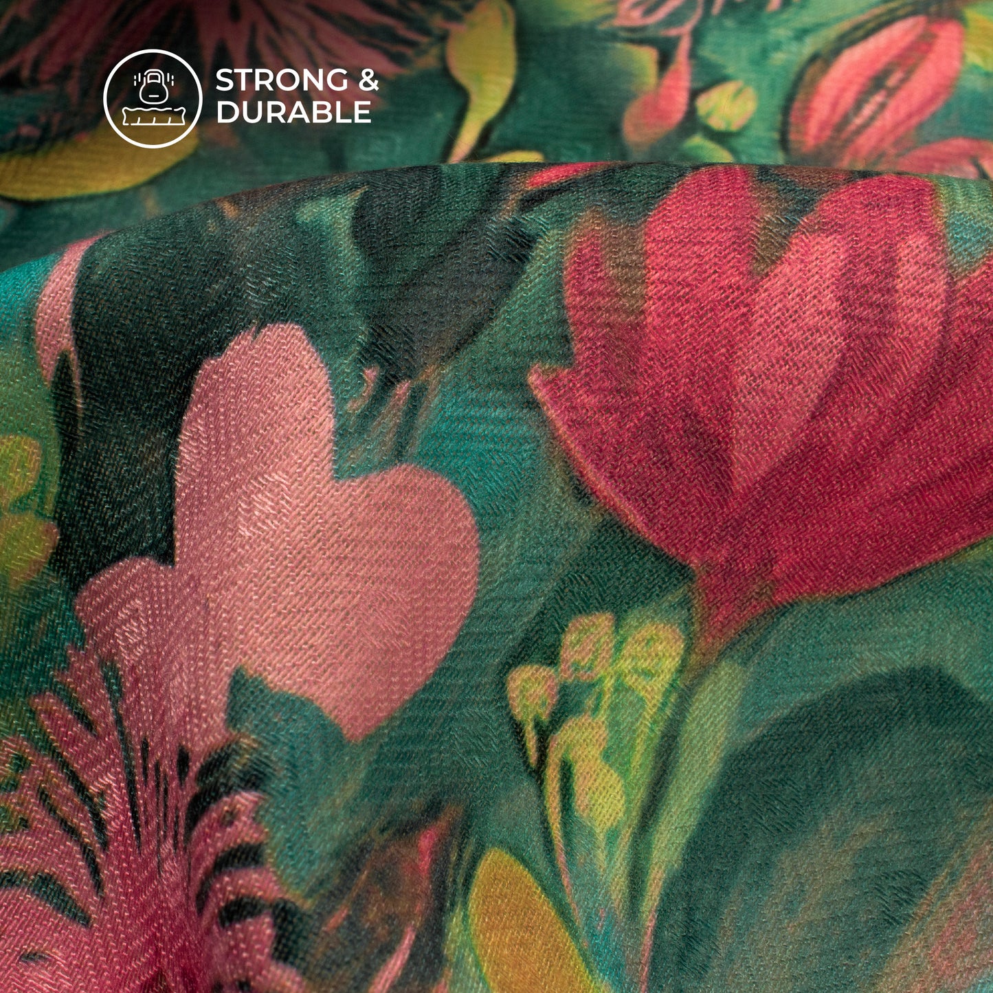 Floral Digital Print Elegant Blend Pashmina Fabric