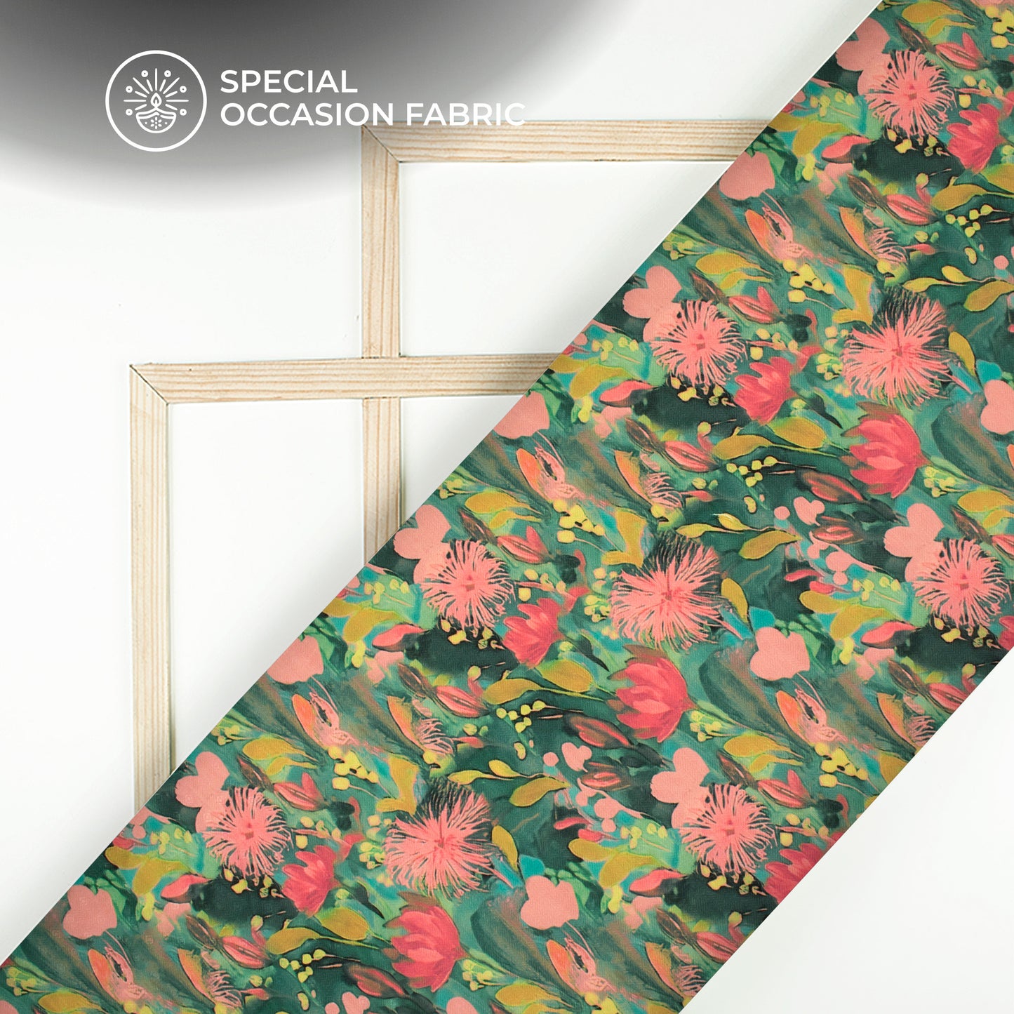 Floral Digital Print Elegant Blend Pashmina Fabric