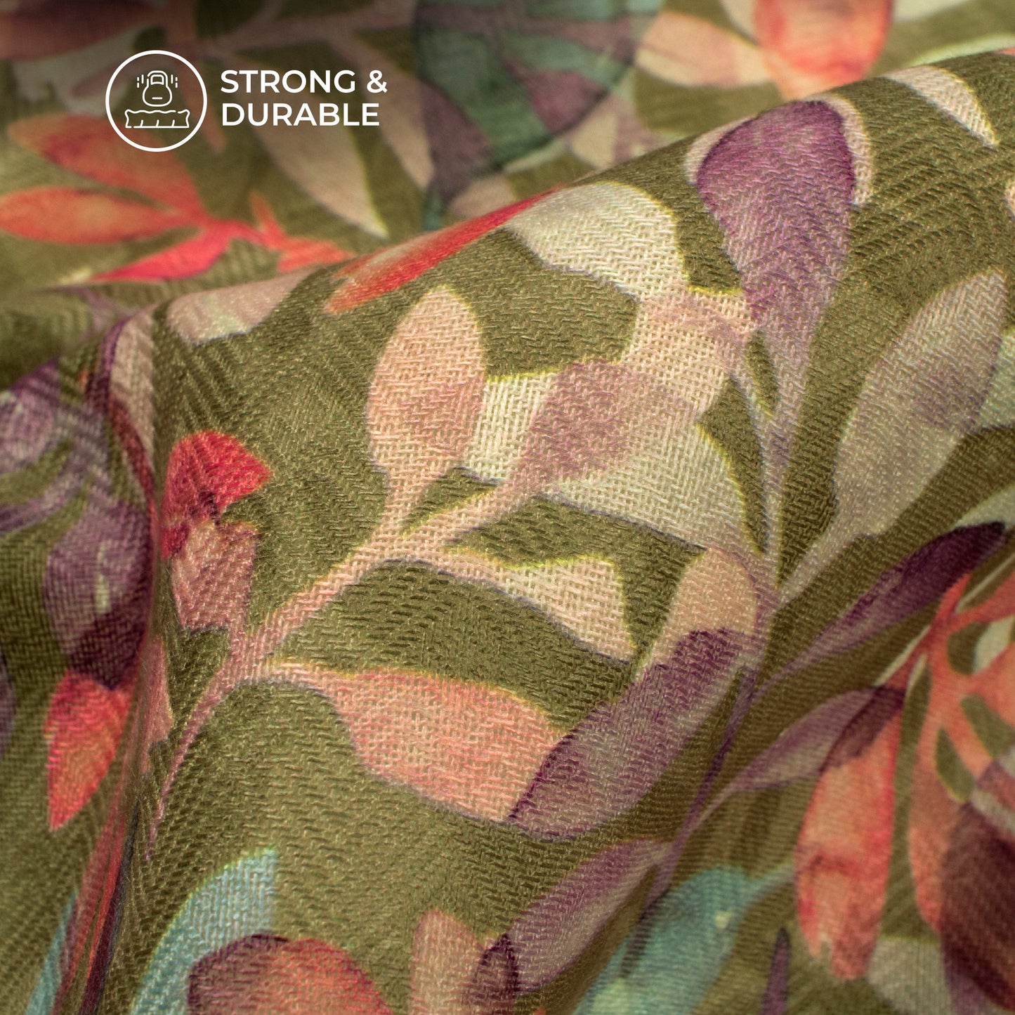 Floral Digital Print Elegant Blend Pashmina Fabric