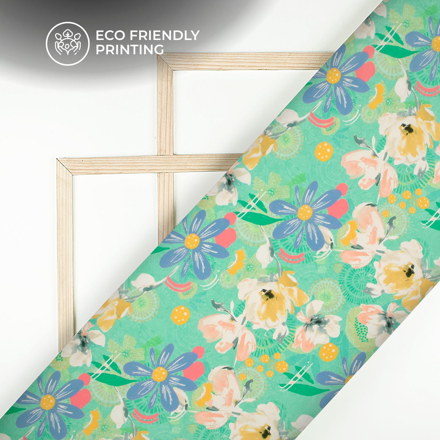 Trendy Abstract Floral Digital Print Muslin Fabric