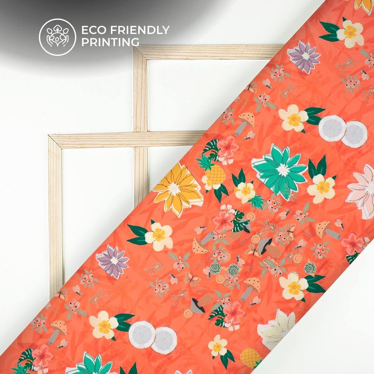 Bestselling Abstract Floral Digital Print Muslin Fabric