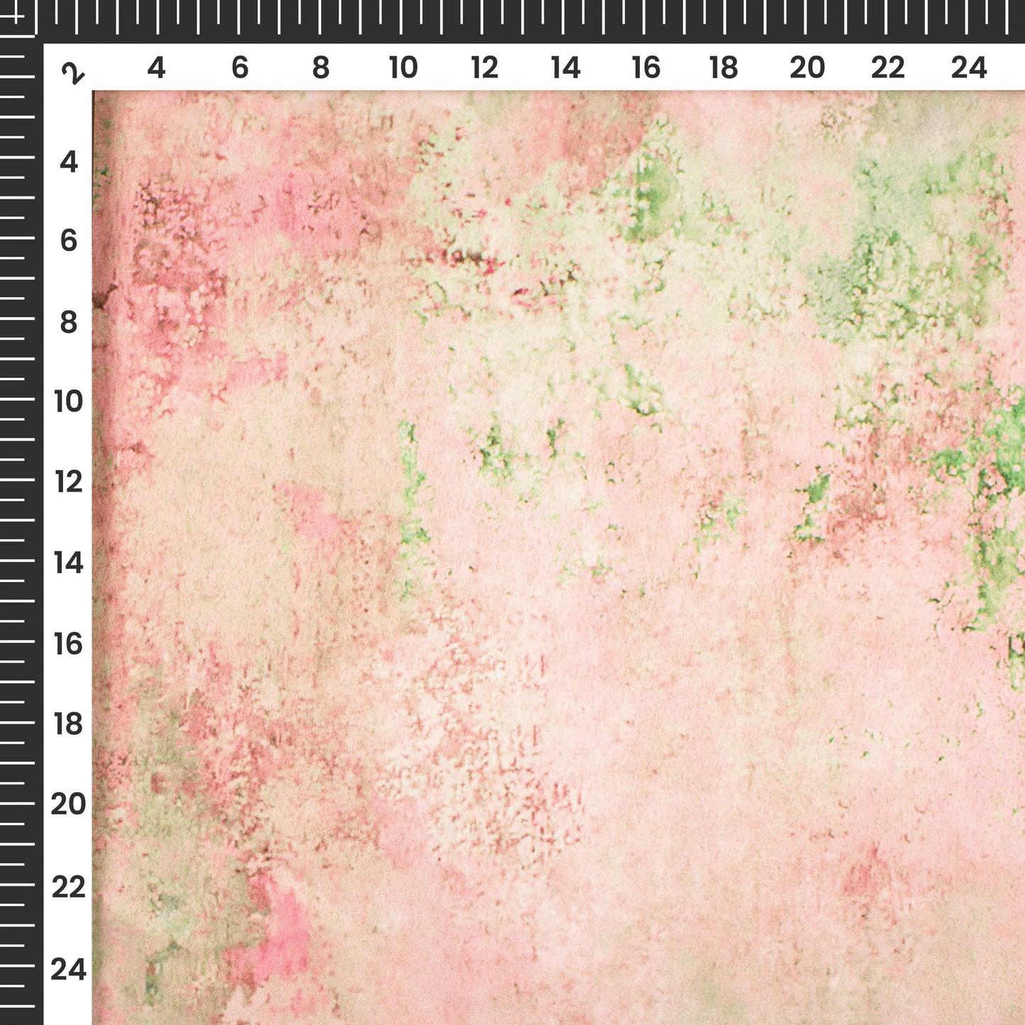 Light Pink Abstract Digital Print Charmeuse Satin Fabric (Width 58 Inches)