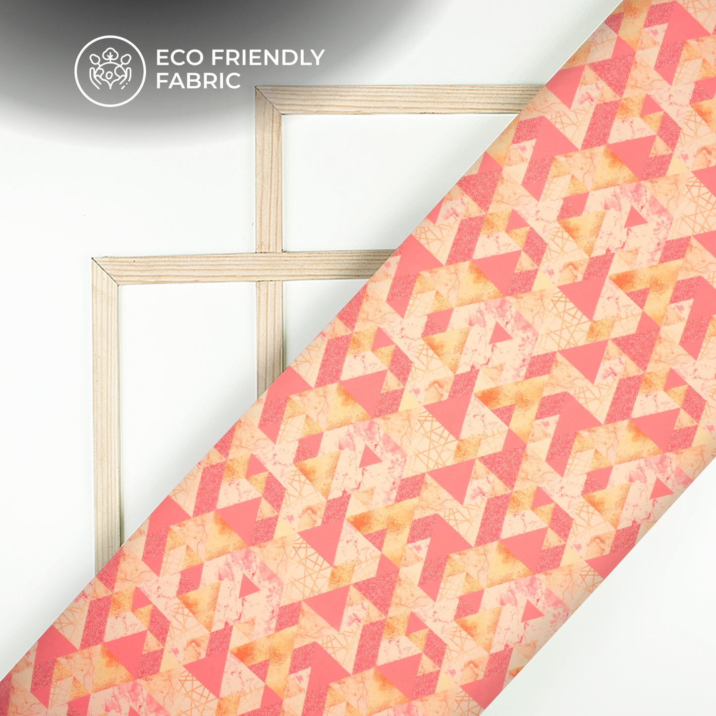 Trendy Geometric Digital Print Versatile Crepe Silk Fabric