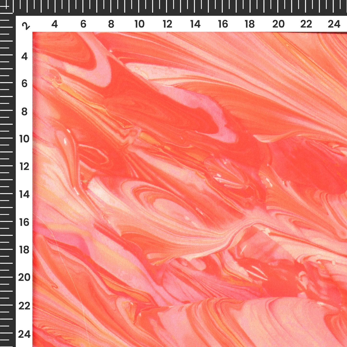 Glossy Red Marble Digital Print Versatile Crepe Silk Fabric