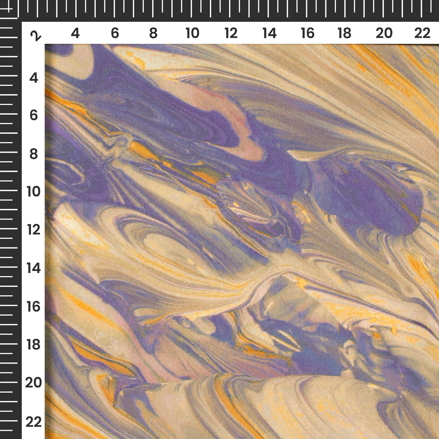 Glossy Purple Marble Digital Print Versatile Crepe Silk Fabric