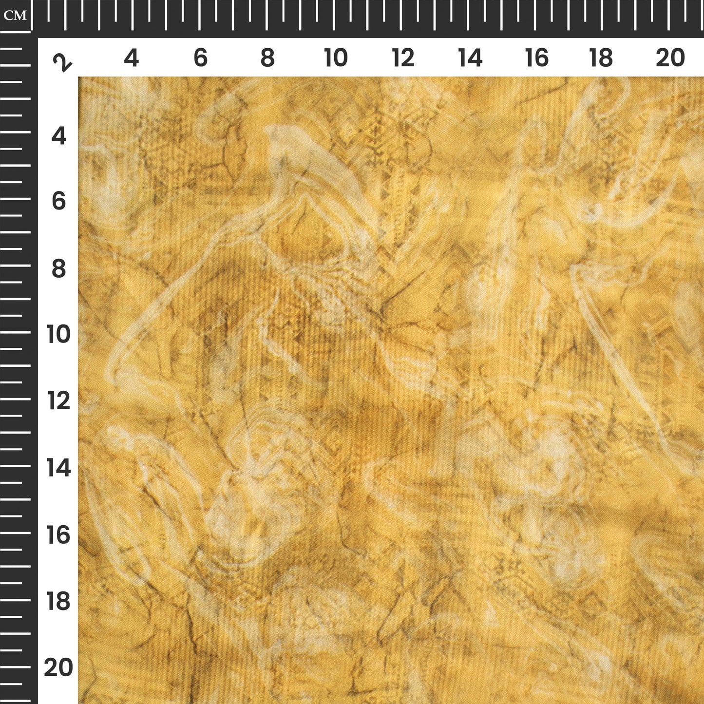 Goldenroad Geometric Digital Print Georgette Satin Fabric