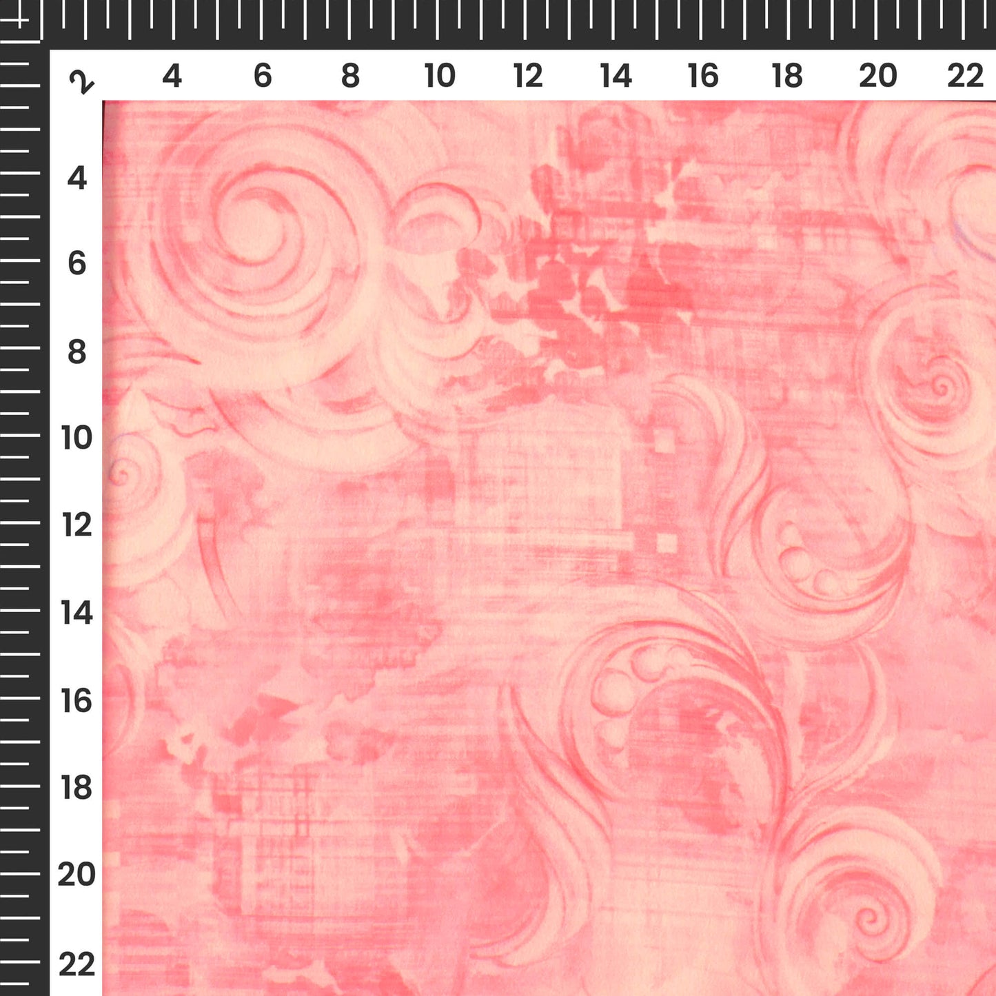 Pink Floral Digital Print Imported Satin Fabric