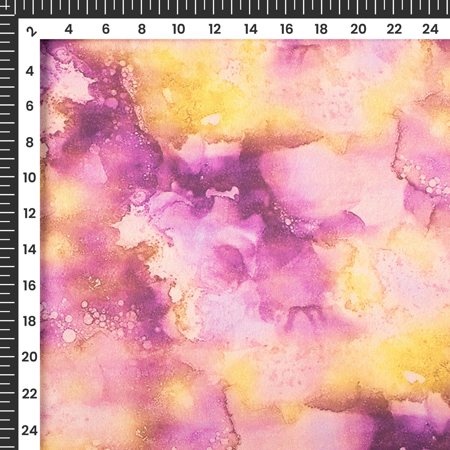 Mauve Purple Tye And Dye Digital Print Japan Satin Fabric