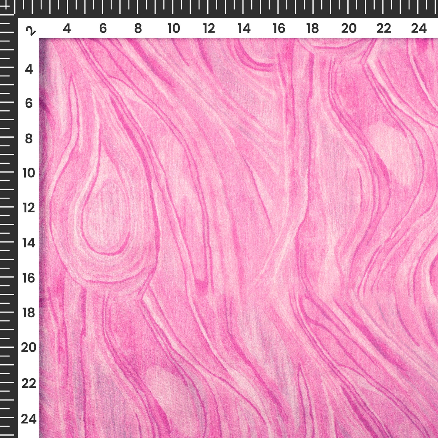 Fuscia Pink Abstract Digital Print Japan Satin Fabric
