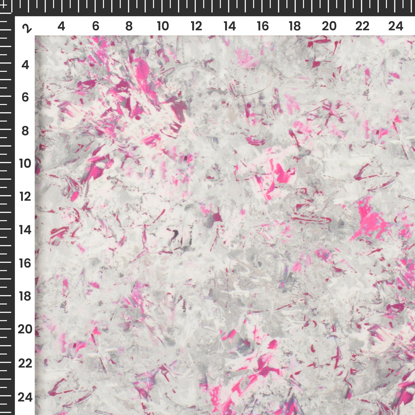 Silver Gray Floral Digital Print Modal Satin Fabric