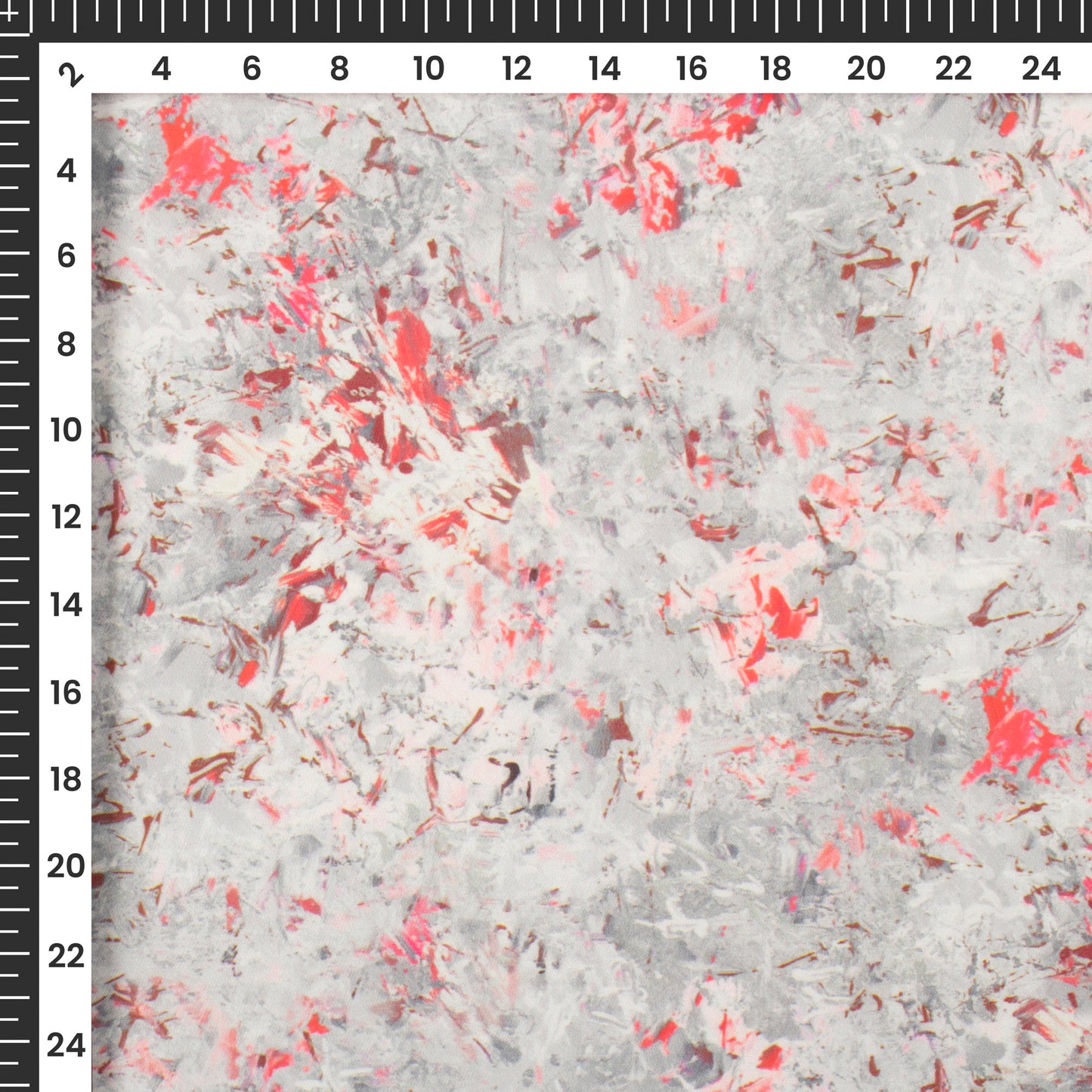 Gray Floral Digital Print Modal Satin Fabric
