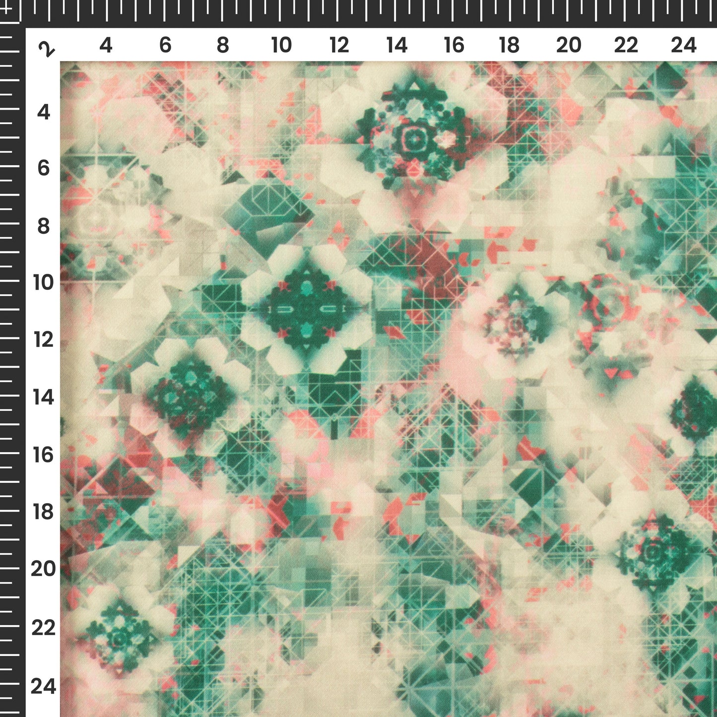Castleton Geometric Digital Print Modal Satin Fabric