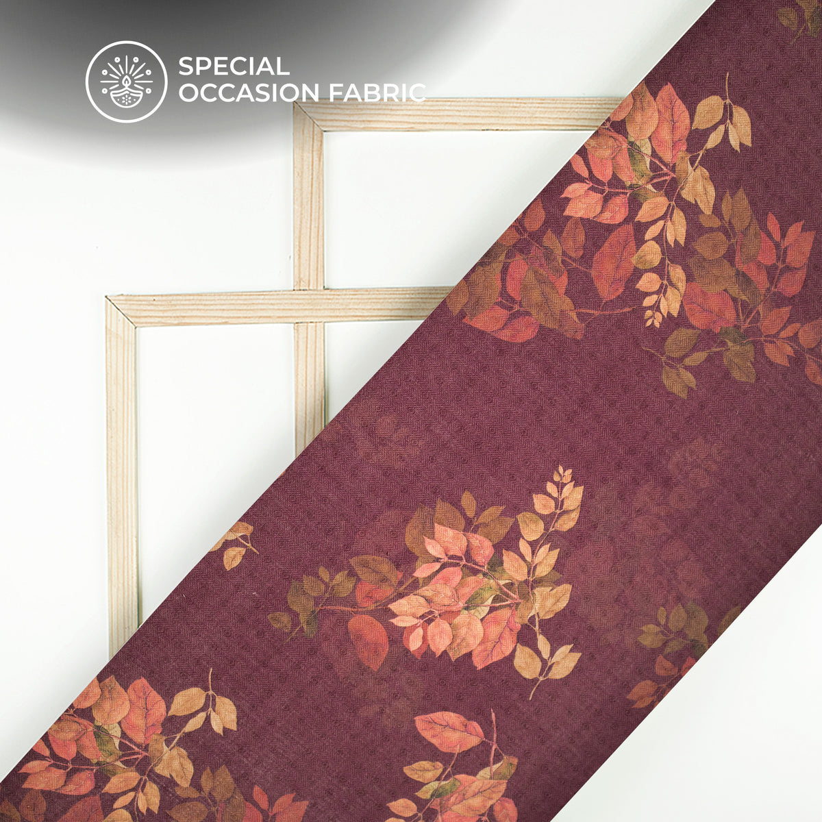 Magenta Purple Floral Digital Print Blend Pashmina Fabric