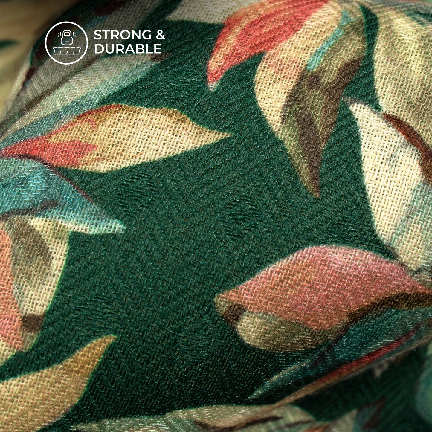 Castleton Green Floral Digital Print Blend Pashmina Fabric
