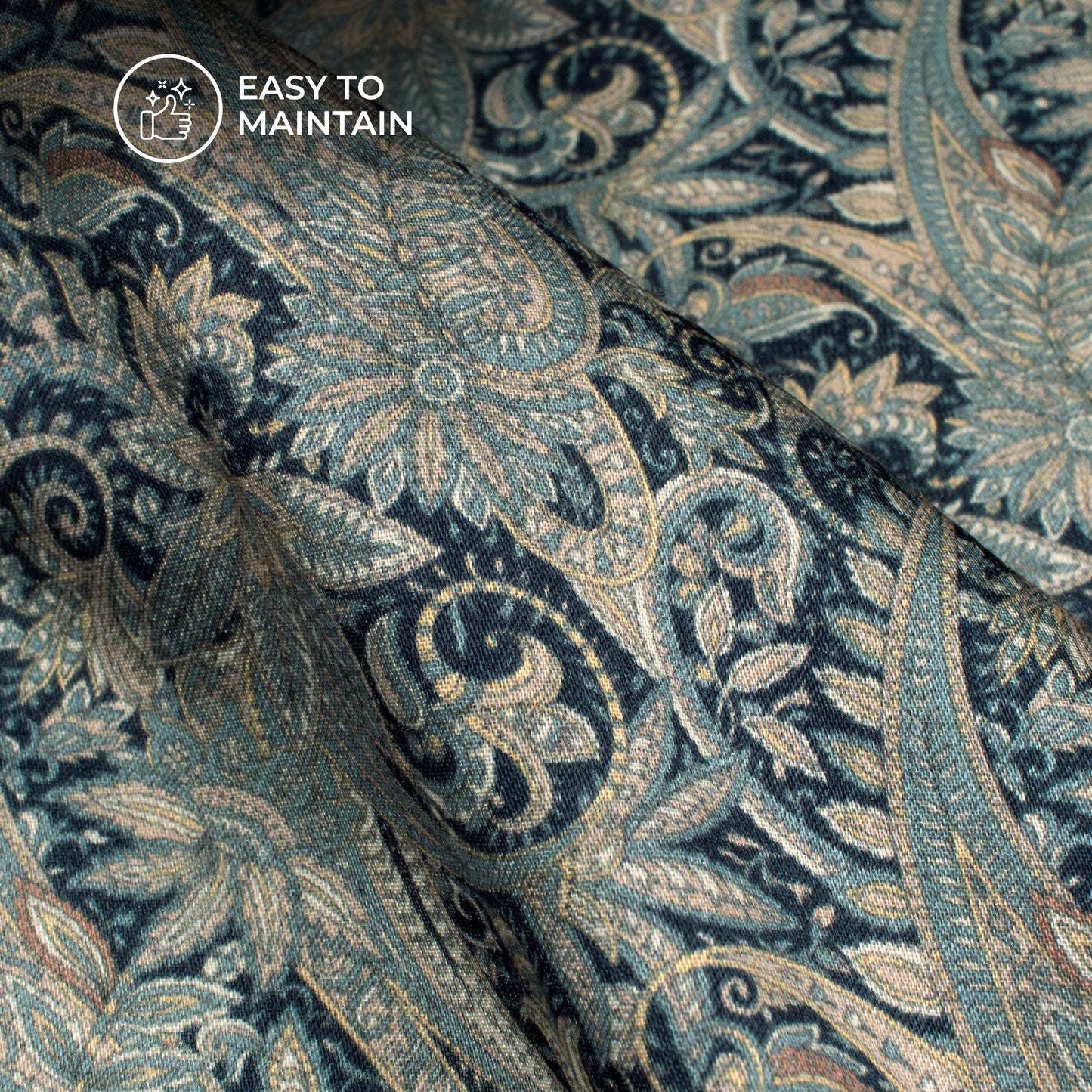 Beautiful Paisley Digital Print Viscose Gaji Silk Fabric