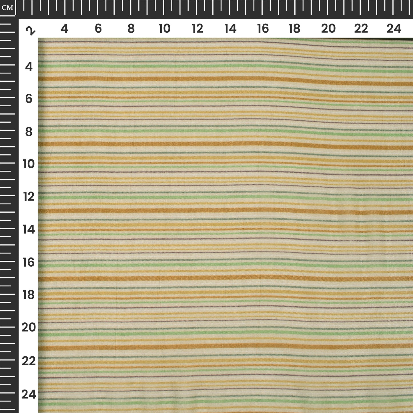 Multi-Color Stripe Digital Print Viscose Georgette Fabric