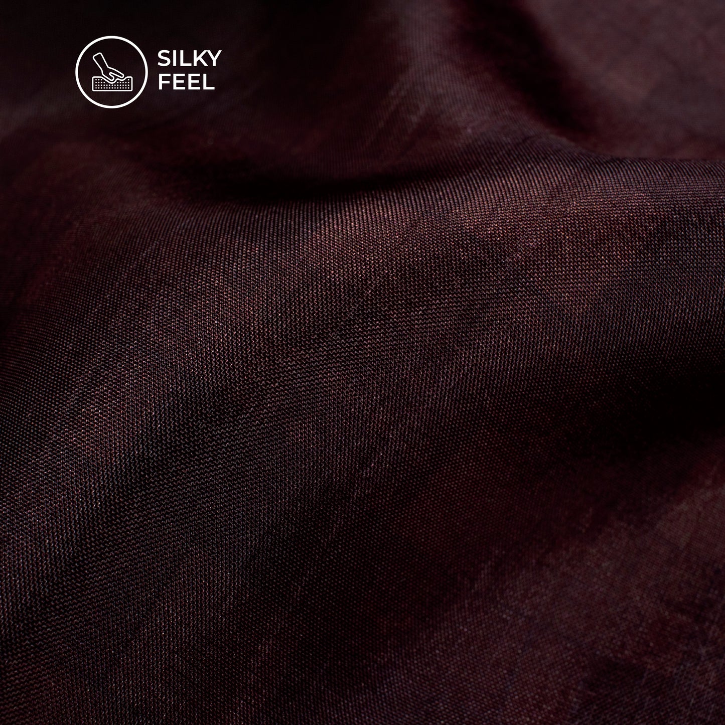 Dark Purple Checks Digital Print Viscose Uppada Silk Fabric