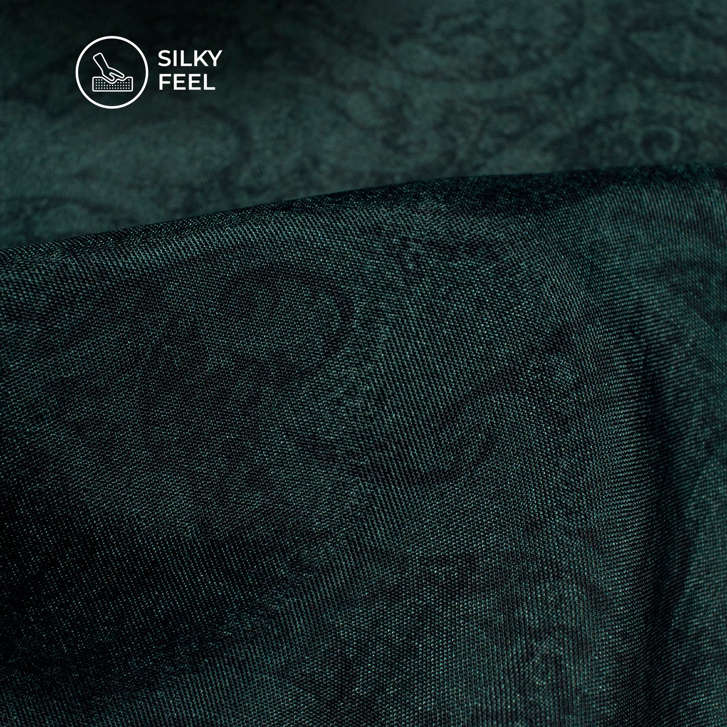 Castleton Green Paisley Digital Print Viscose Uppada Silk Fabric