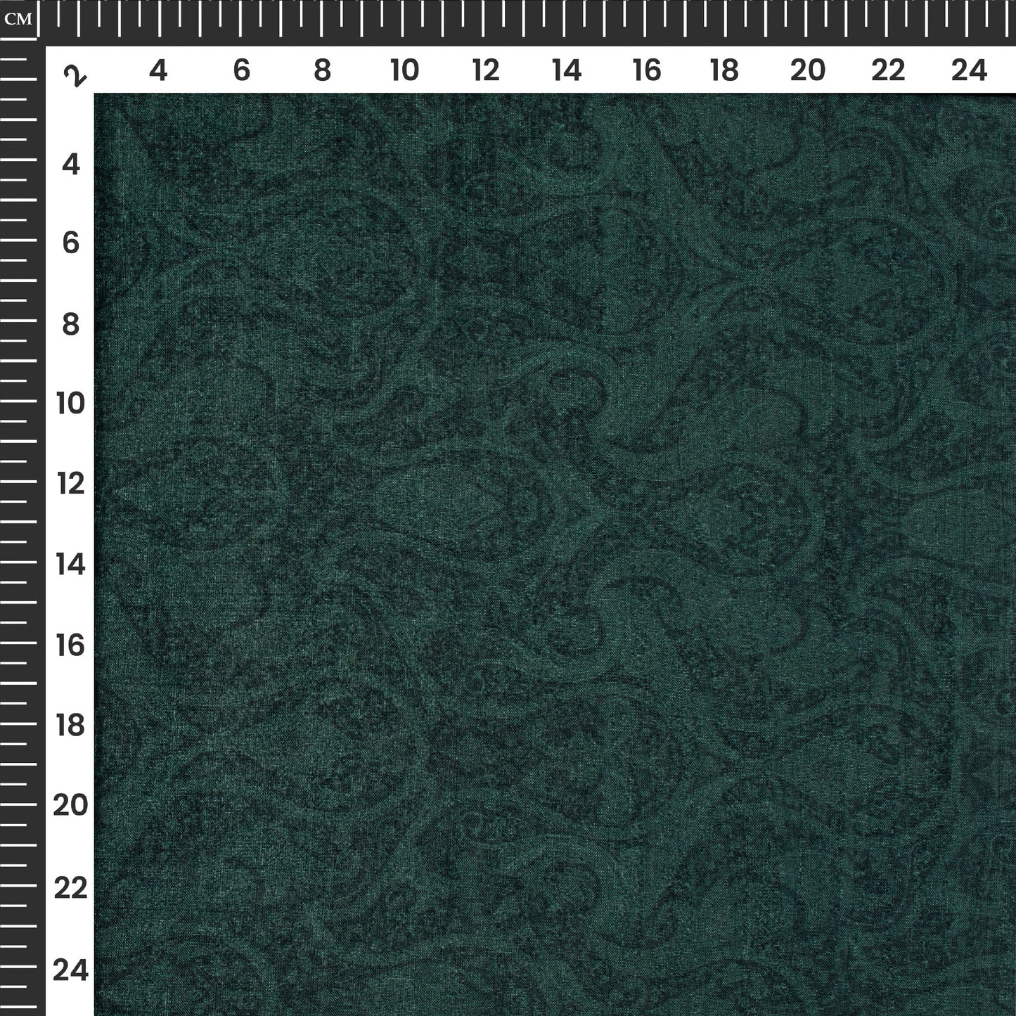 Castleton Green Paisley Digital Print Viscose Uppada Silk Fabric