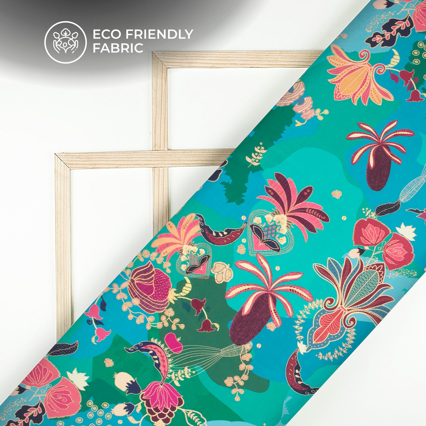 Multi-Color Floral Digital Print Crepe Silk Fabric