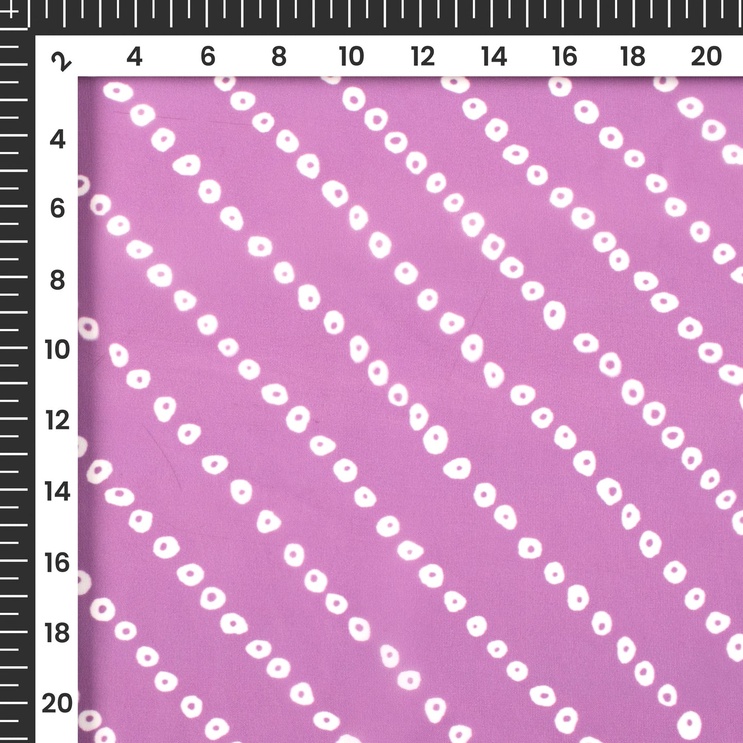 Lilac Purple Bandhanii Digital Print Lightweight Georgette Fabric