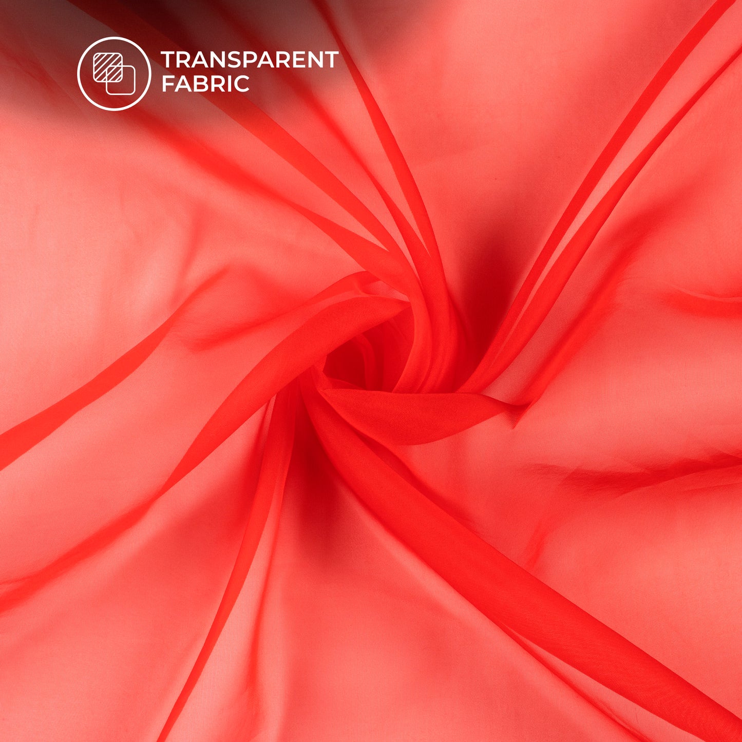 Rose Red Ombre Digital Print Matt Organza Fabric