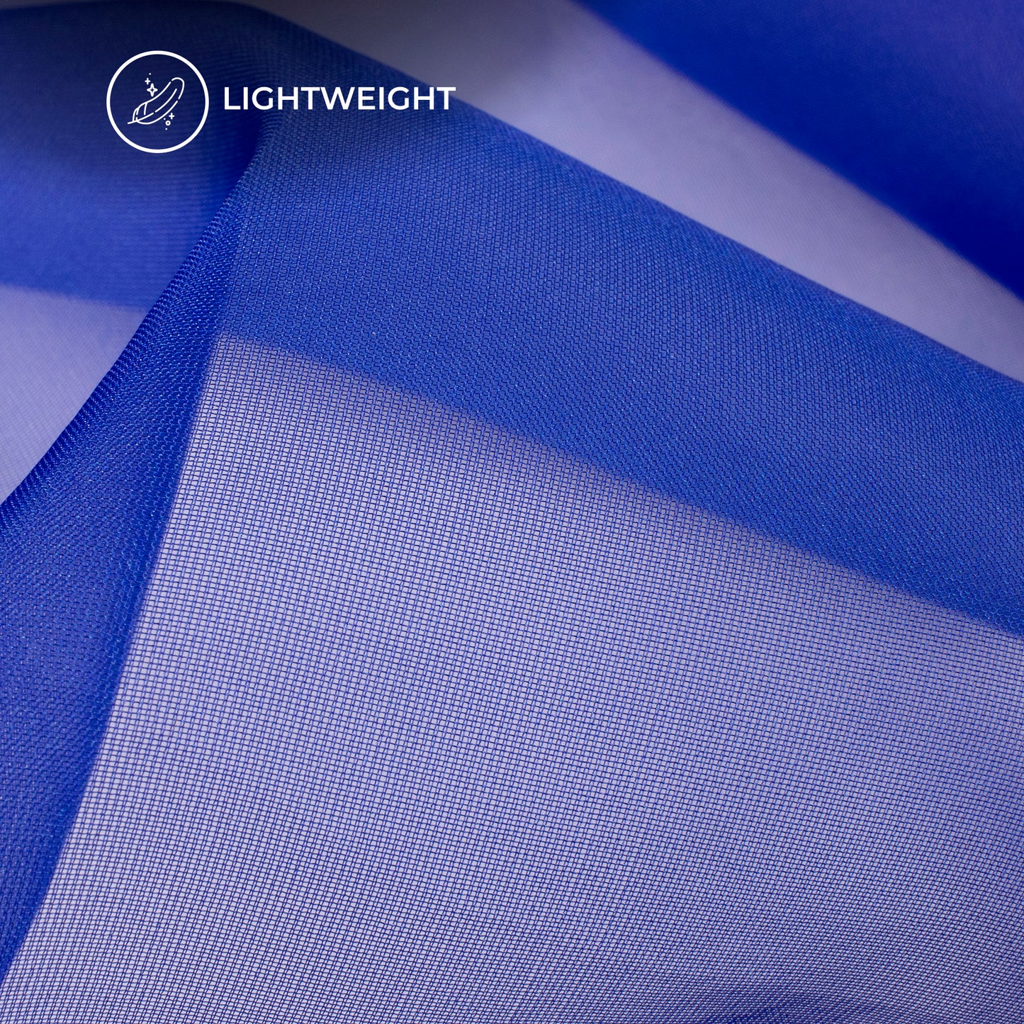 Royal Blue Ombre Digital Print Matt Organza Fabric