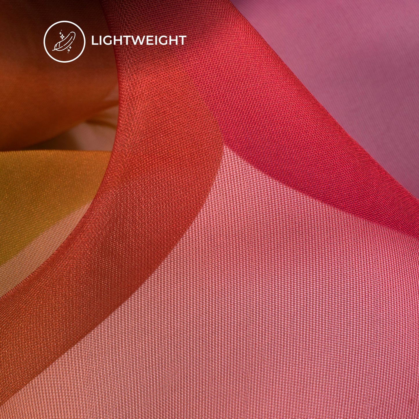 Purple Ombre Digital Print Matt Organza Fabric