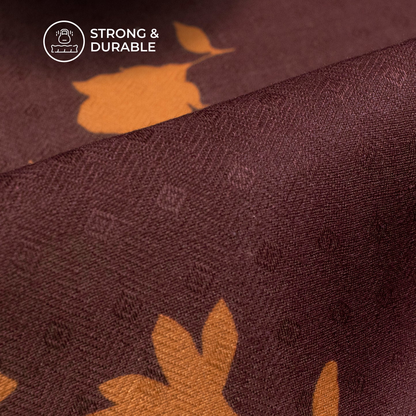 Hickory Brown Floral Digital Print Elegant Blend Pasmina Fabric