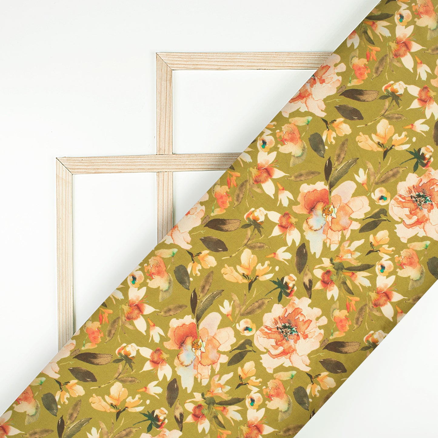 Blossom Floral Digital Print Assami Bemberg Satin Fabric