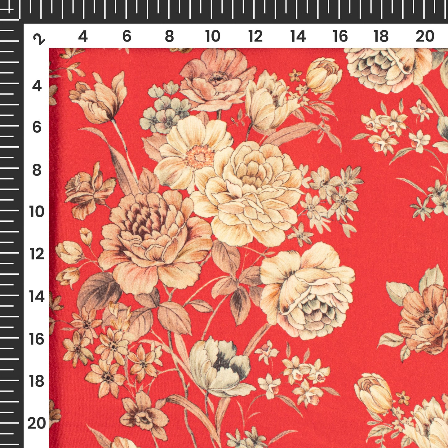 Exclusive Floral Digital Print Assami Bemberg Satin Fabric