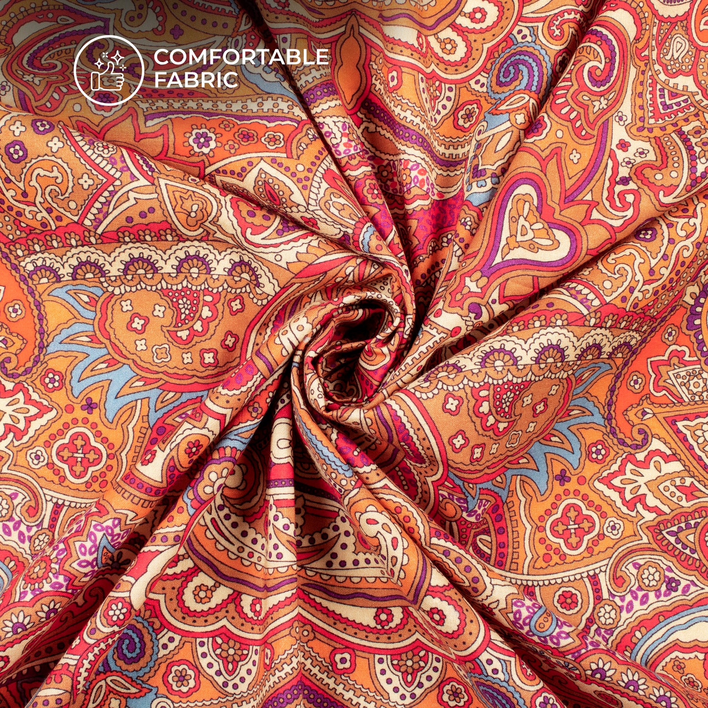 Classic Charm: Traditional Digital Print Cotton Cambric Fabric