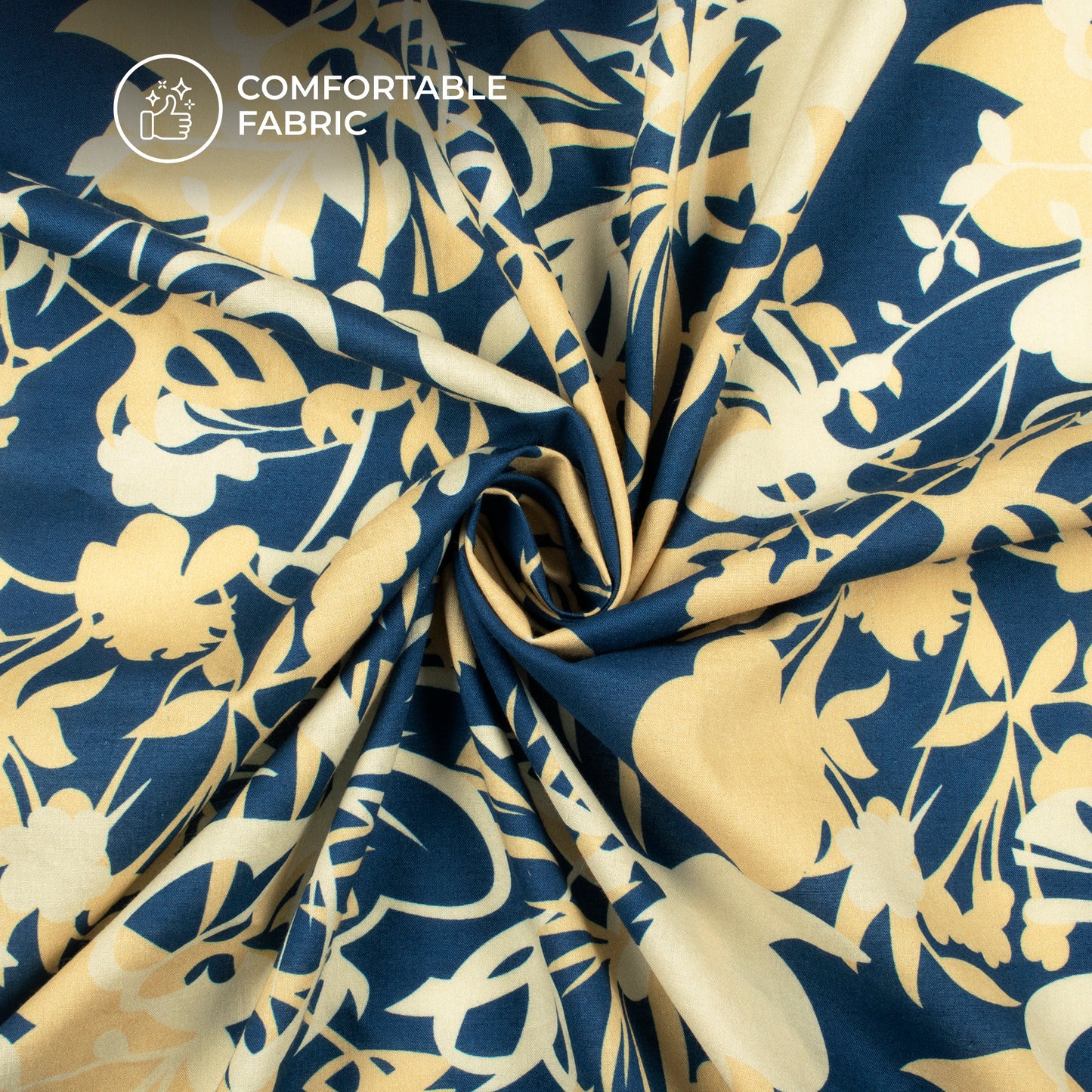 Blossom Bliss: Floral Delight Digital Print Cotton Cambric Fabric