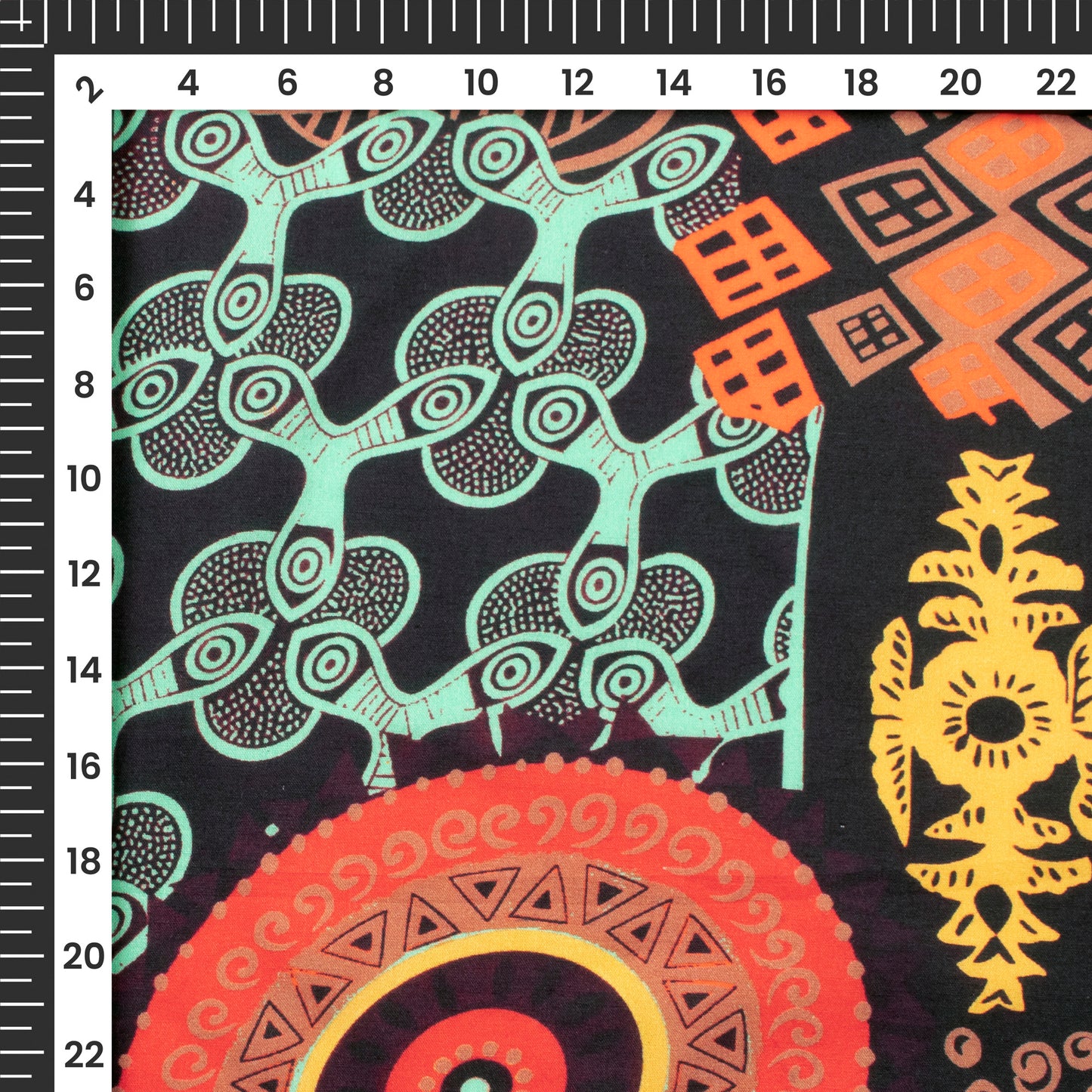 Artistic Flair: Abstract Digital Print Cotton Cambric Fabric