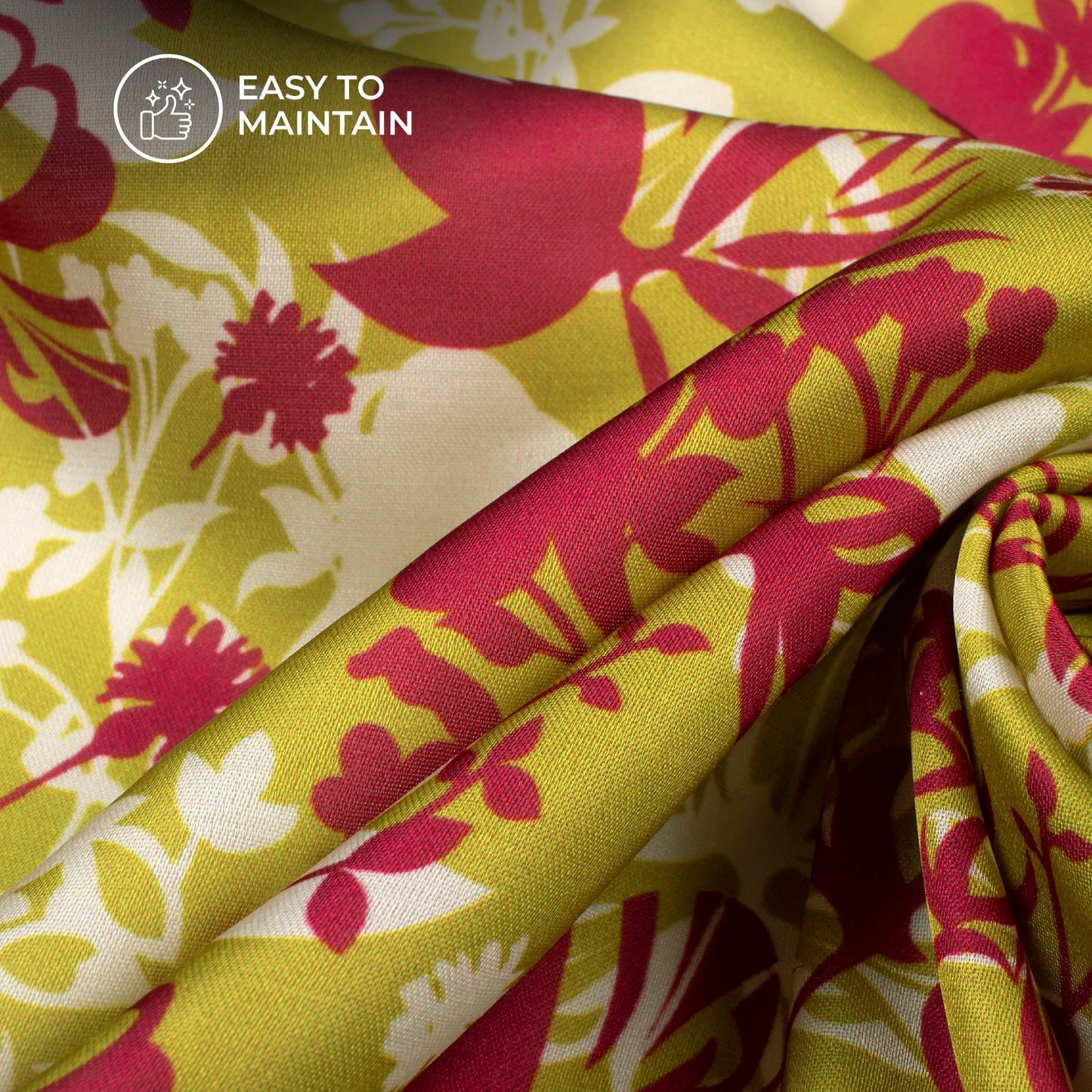 Exclusive Edition: Floral Digital Print Modal Satin Fabric