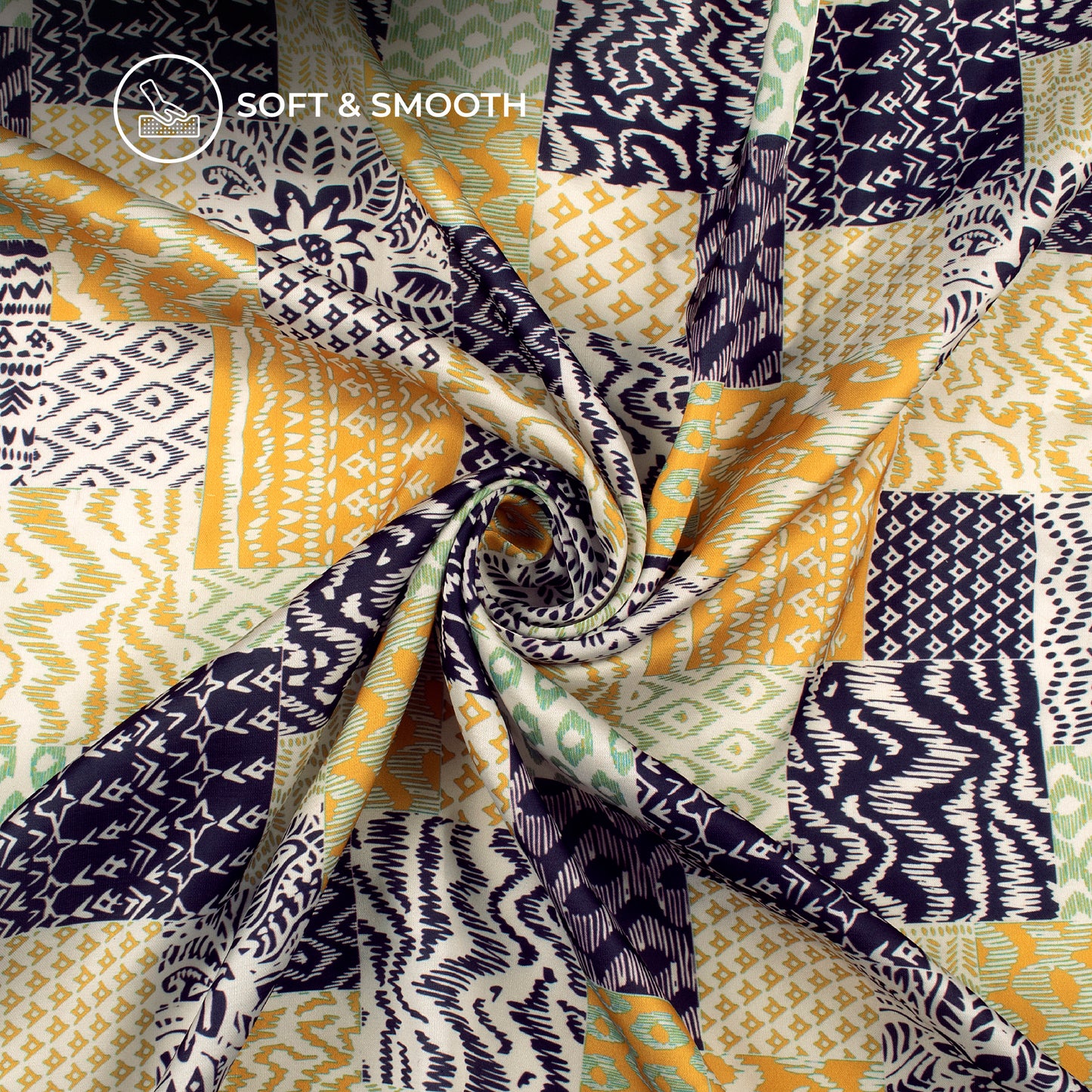 Glamorous Ethnic Digital Print Modal Satin Fabric