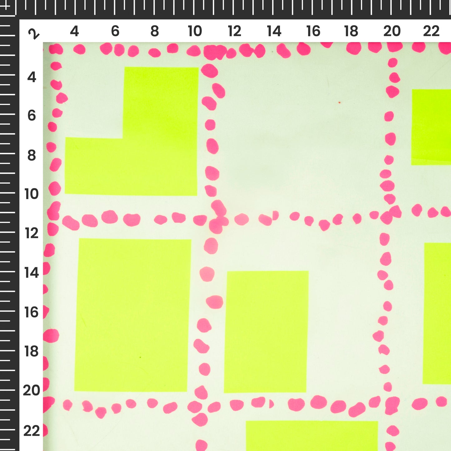 Neon Enchantment: Digital Print Organza Satin Fabric
